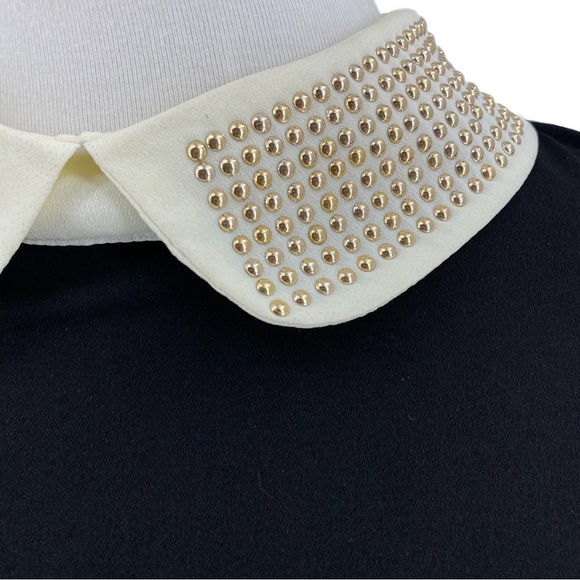 I. Madeline Black & Cream Beaded Trim Long Sleeve Shirt - Picture 3 of 7